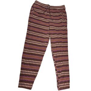 Patagonia Women’s Micro D Fleece Joggers Warm Pants Aztec Pattern NWT $100